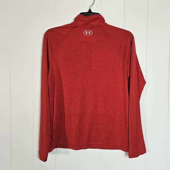 YXL Red Under Armour St. Louis Cardinals Heat Gear Pullover 1/4 Zip - Picture 4 of 5